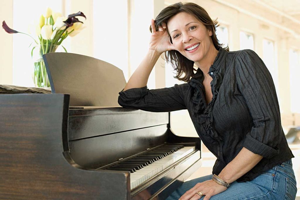 Woman at piano